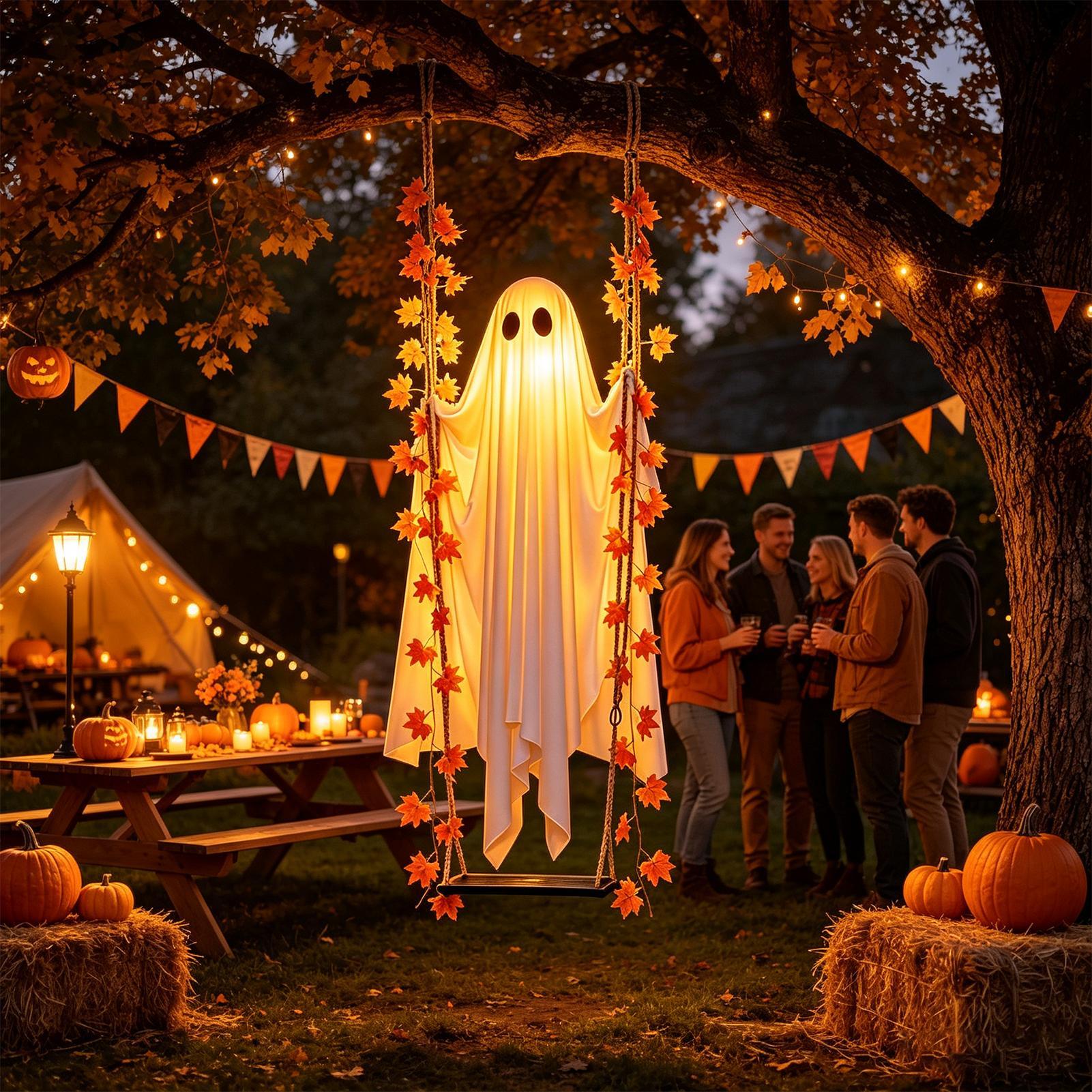 Outdoor Lighting Front Yard - Zwaaiende, oplichtende griezelige ornamenten met afstandsbediening,
