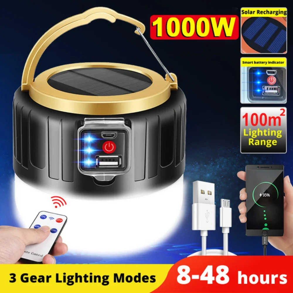 Outdoor Lighting Transformer - Solar LED-kampeerlamp Waterdichte oplaadbare tentlamp Draagbare