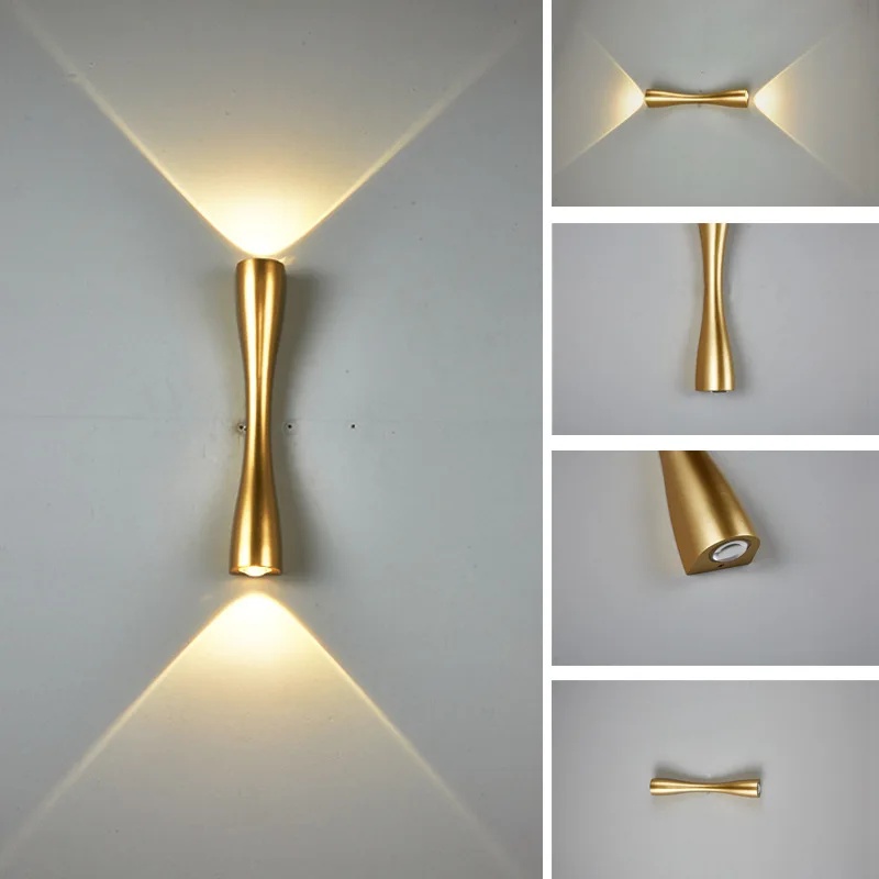 Outdoor Lighting Hardwired - Gouden LED-wandlamp Up Down Light Moderne
