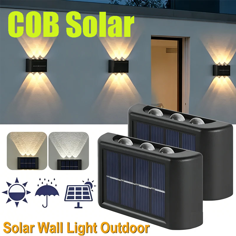 Outdoor Lighting And Landscape - COB Solar Wandlamp Buiten Waterdichte zonne-verlichting
