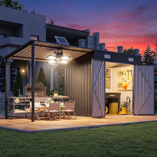 Outdoor Lighting Gazebo - 6x4FT Buitenberging & Hardtop Gazebo met