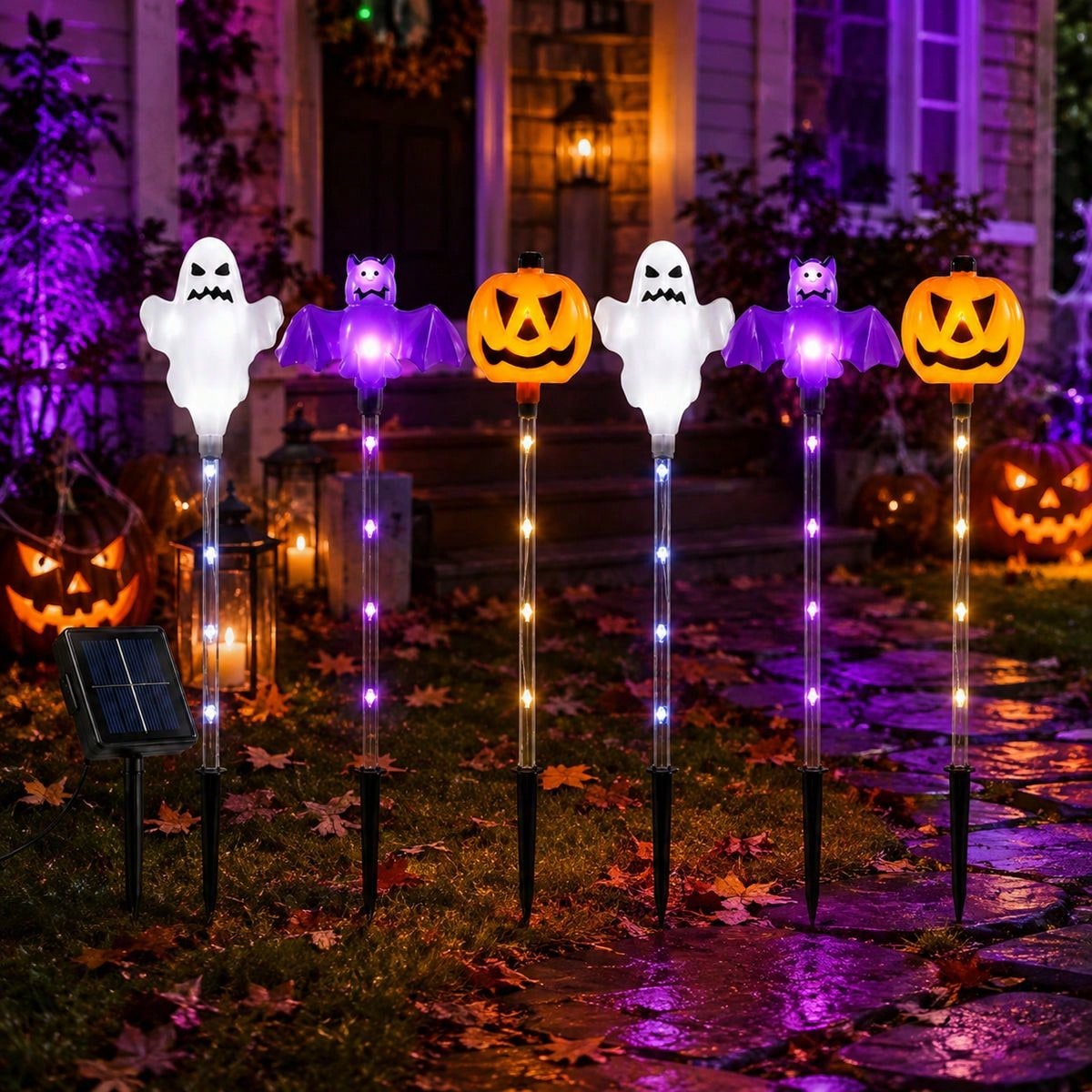 Outdoor Lighting Front Yard - 1 set 6 stuks Halloween Solar