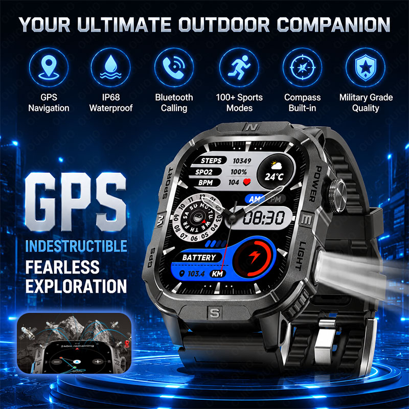 Outdoor Lighting Ip Rating - Outdoor GPS Smartwatch Kompas 3ATM Waterdicht