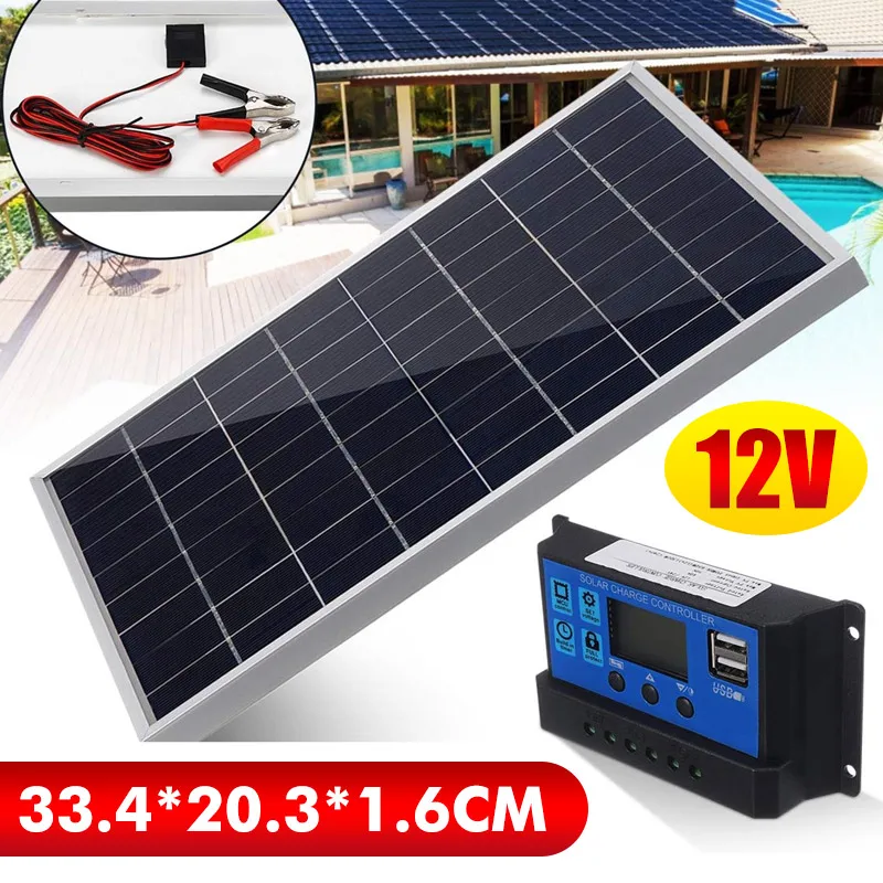 Outdoor Lighting Transformer - 50W zonnepaneelkit monokristallijne oplader met 40A