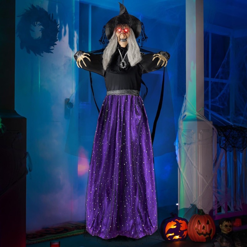 Outdoor Lighting Gazebo - 47'' Geanimeerde Heks Halloween Decoraties Buiten