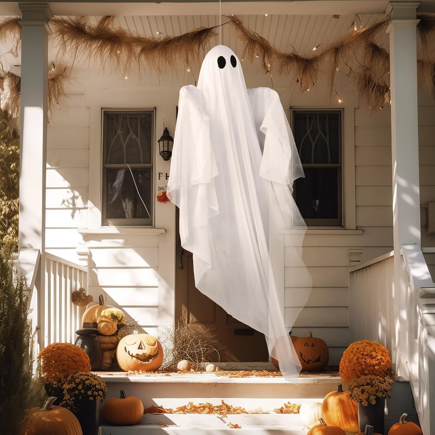 Outdoor Lighting Front Yard - Halloween hangende lichtgevende geest met griezelig
