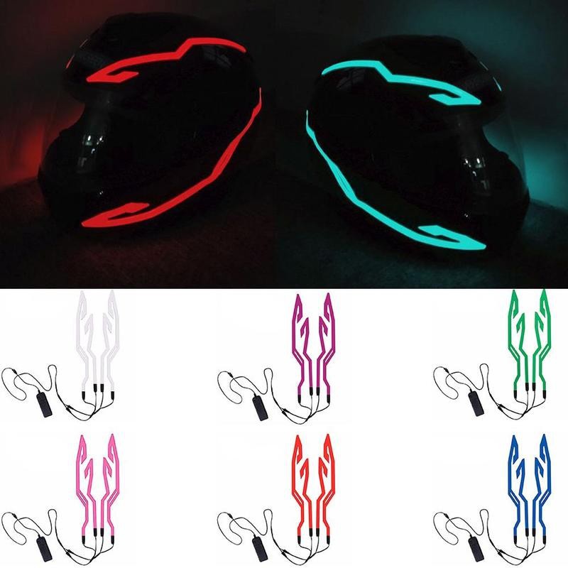 Waterproof Led Strip - 1 Set Waterdichte Motorfiets Fietshelm Led