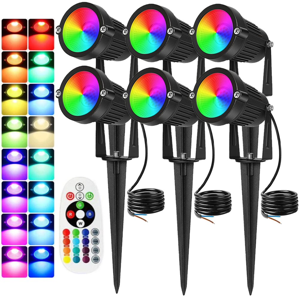 Outdoor Lighting And Landscape - RGBW Landschapsverlichting 10W met afstandsbediening Spotlight