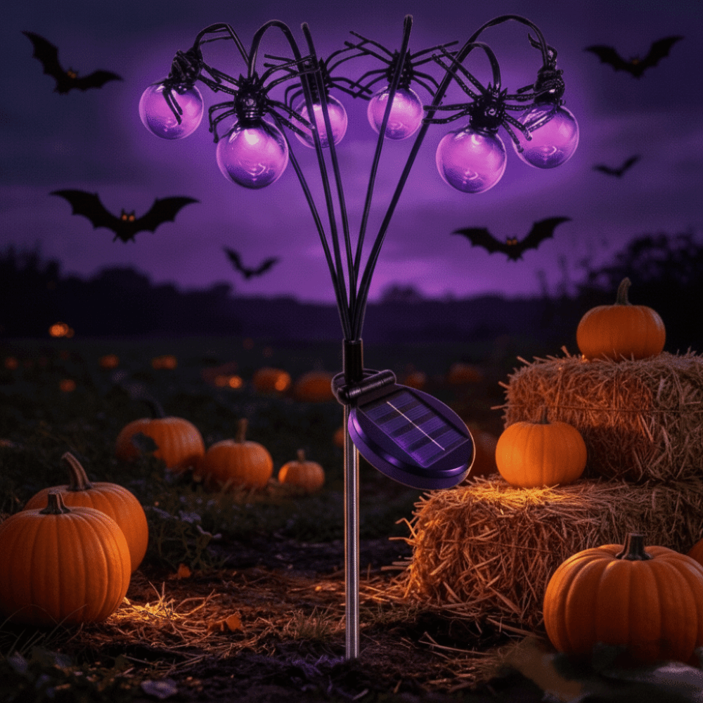 Outdoor Lighting Front Yard - Skelet Paars Licht Halloween Decoraties Spin