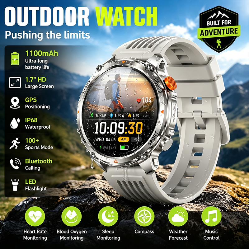 Outdoor Lighting Ip Rating - Draadloos bellen Smartwatch IP68 Waterdicht Gezondheidsbewaking