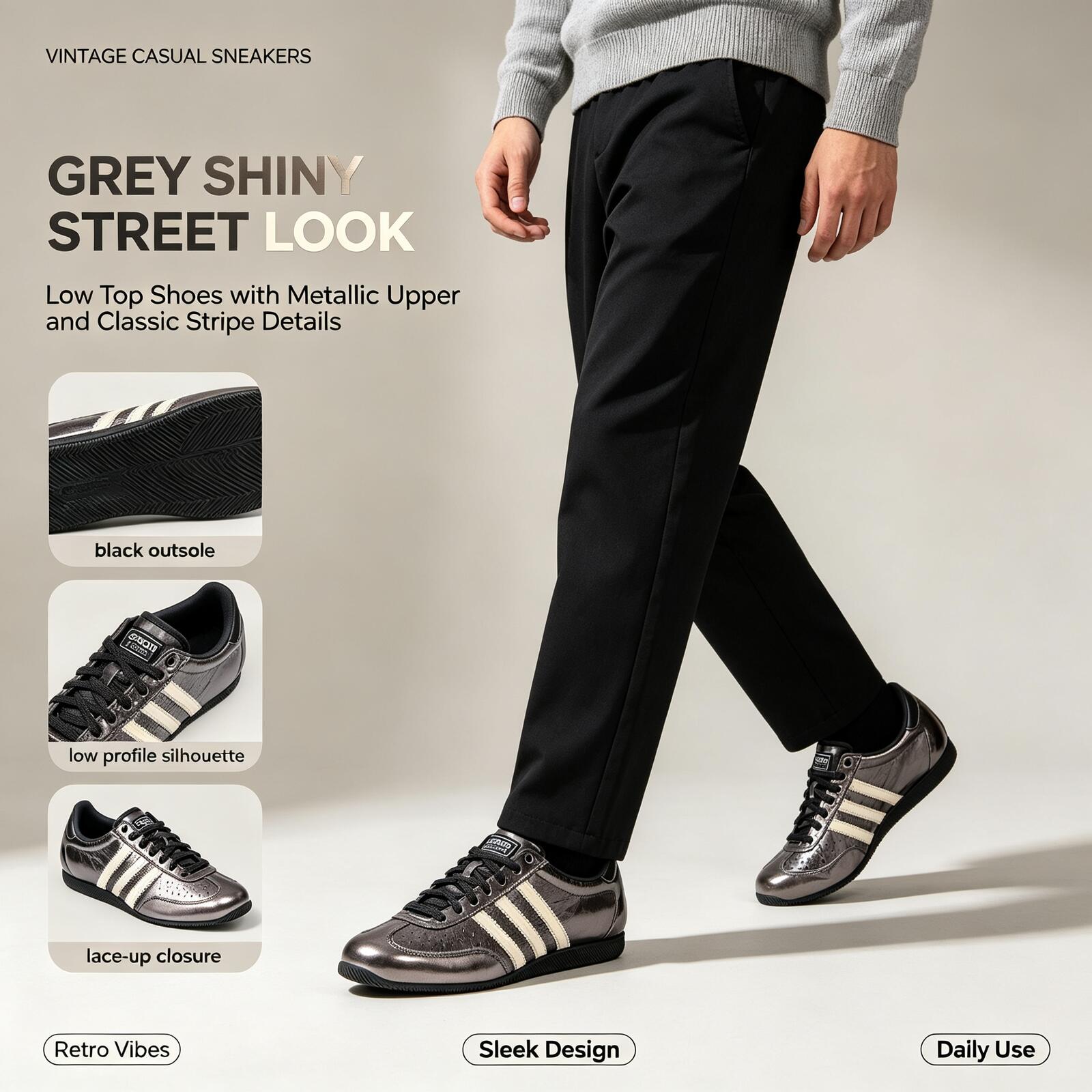 Outdoor Lighting Hong Kong - Adidas Originals Metallic Grey Low Top
