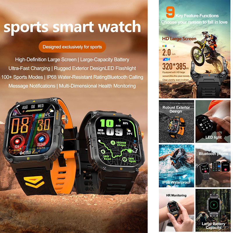 Militaire Smartwatch Buitenspo - Outdoor Lighting Ip Rating recensie en prijs
