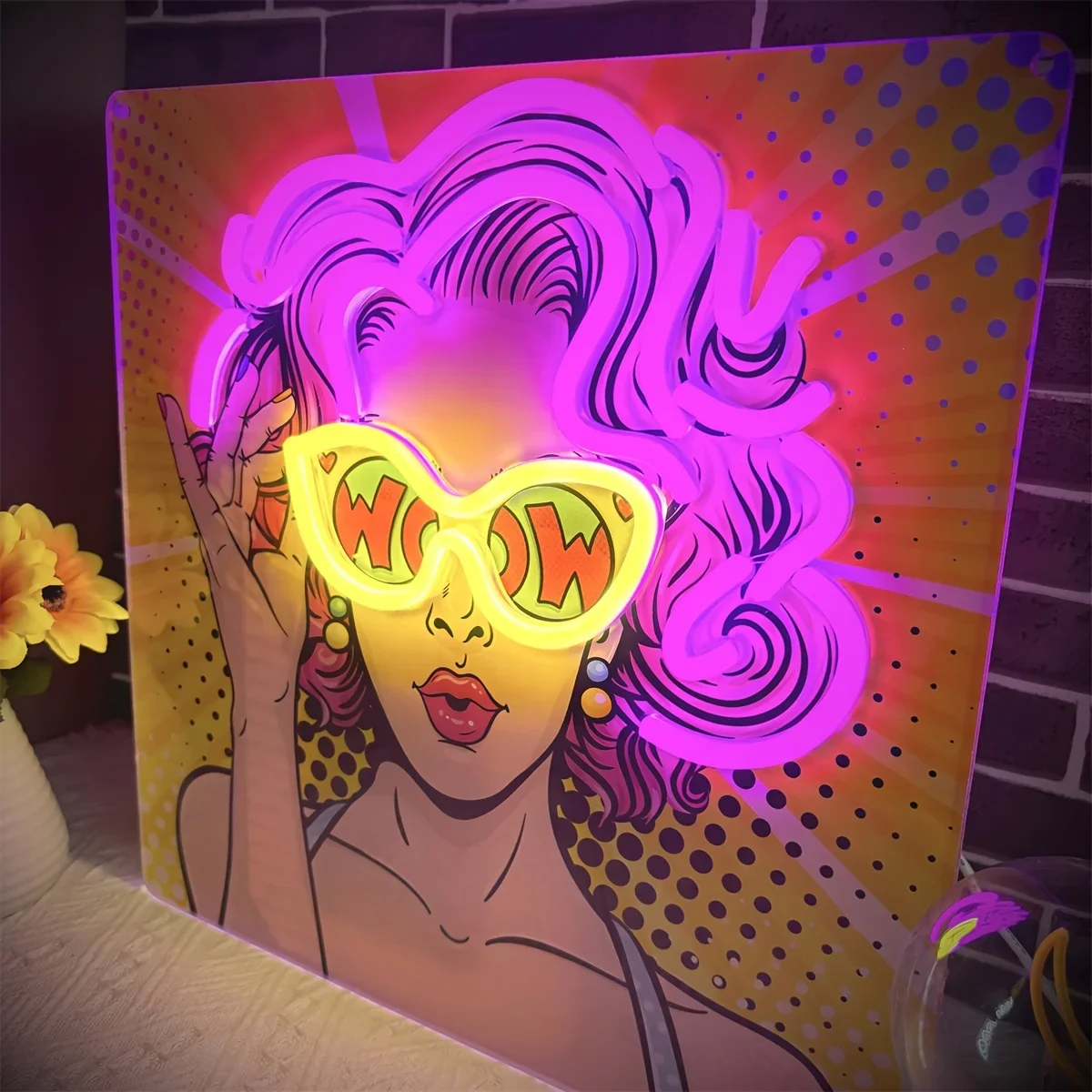 Wow Lady Pop Art LED-neonbord  - Outdoor Lighting Decor Wow recensie en prijs