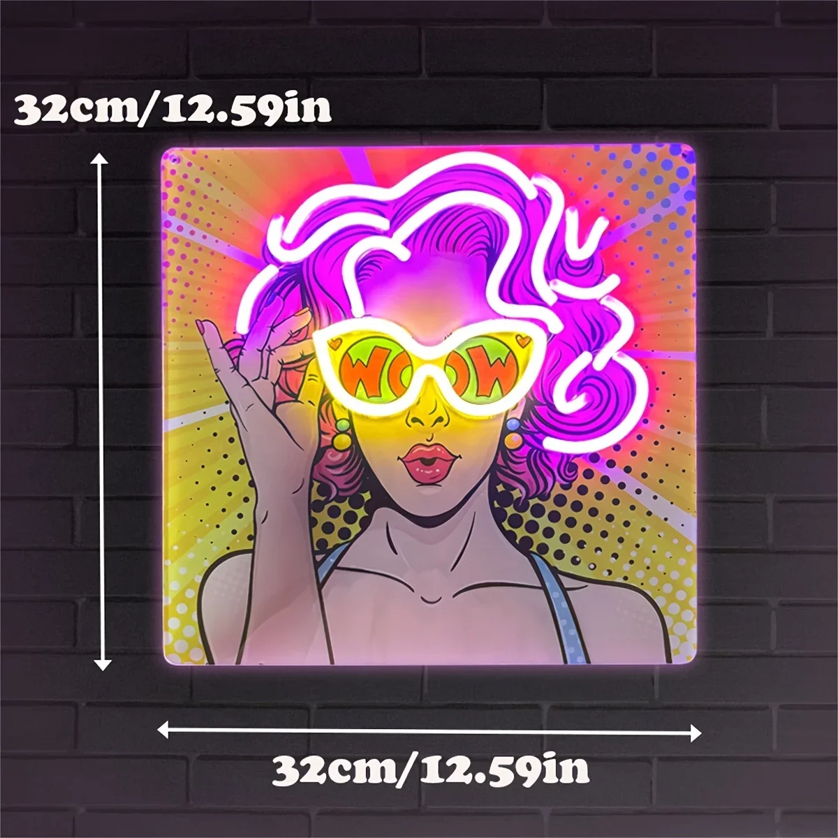 Wow Lady Pop Art LED-neonbord  - Outdoor Lighting Decor Wow recensie en prijs