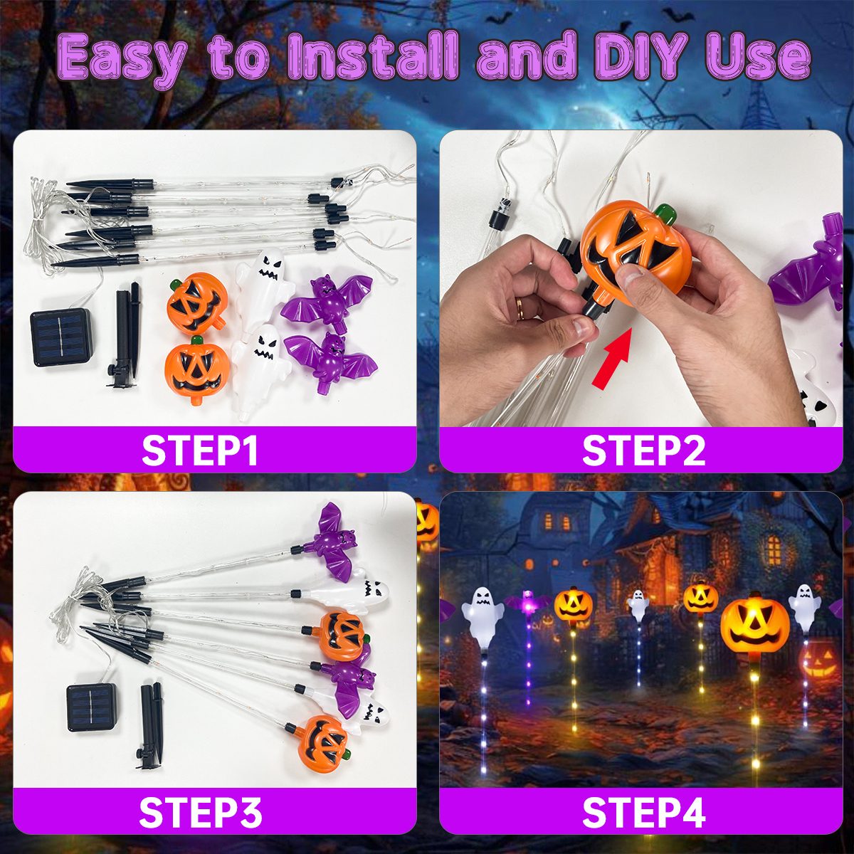 1 set 6 stuks Halloween Solar  - Outdoor Lighting Front Yard recensie en prijs