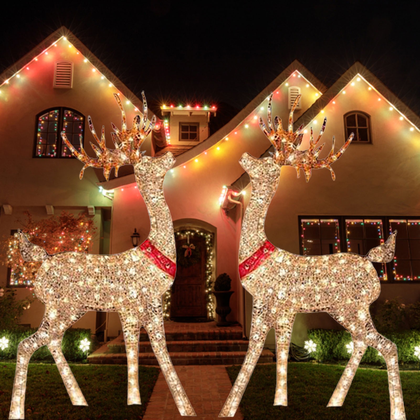 Verlichte Kerstdecoratie Hert  - Outdoor Lighting Front Yard recensie en prijs