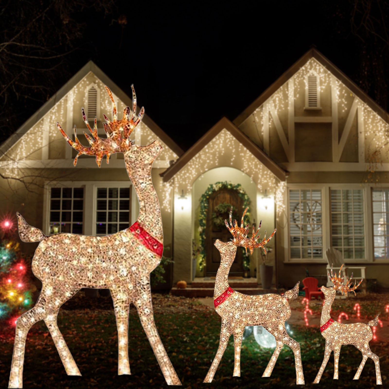 Verlichte Kerstdecoratie Hert  - Outdoor Lighting Front Yard recensie en prijs