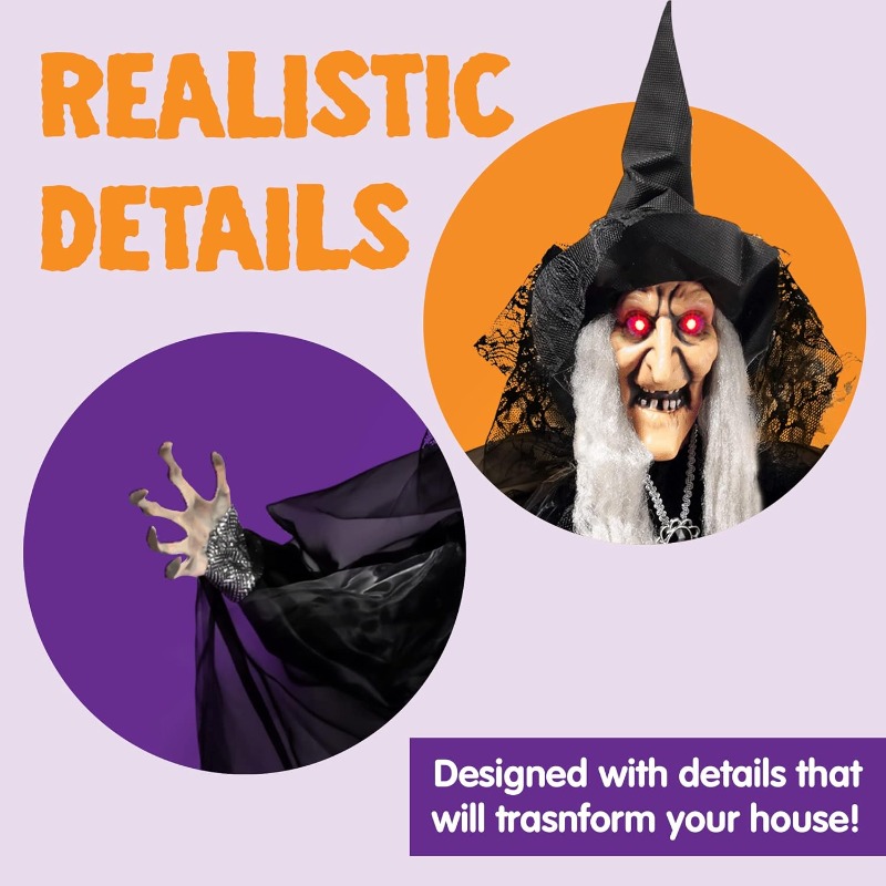 47'' Geanimeerde Heks Hallowee - Outdoor Lighting Gazebo recensie en prijs