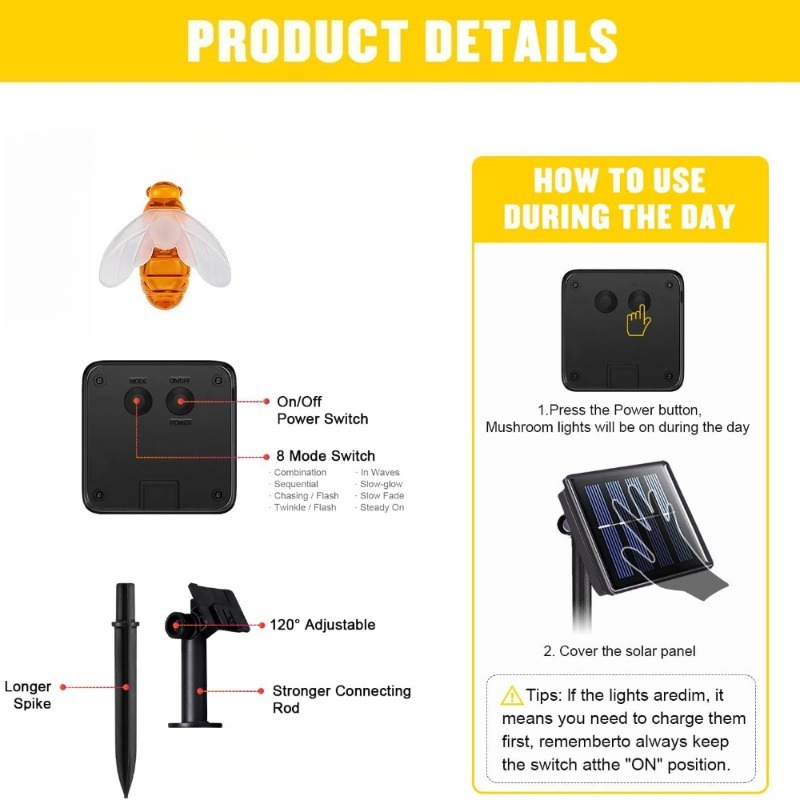 Solar Bee String Light 7m 50 L - Outdoor Lighting Yard Decoration recensie en prijs