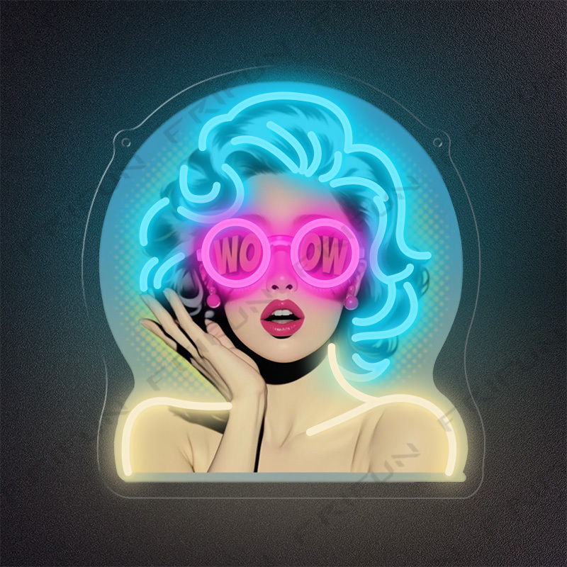 WOW Curl Girl Neon Sign UV-gep - Outdoor Lighting Decor Wow recensie en prijs