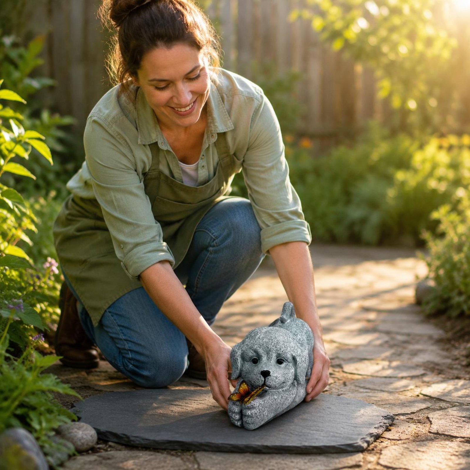 Solar Dog Statue Resin Craft S - Outdoor Lighting Yard Decoration recensie en prijs