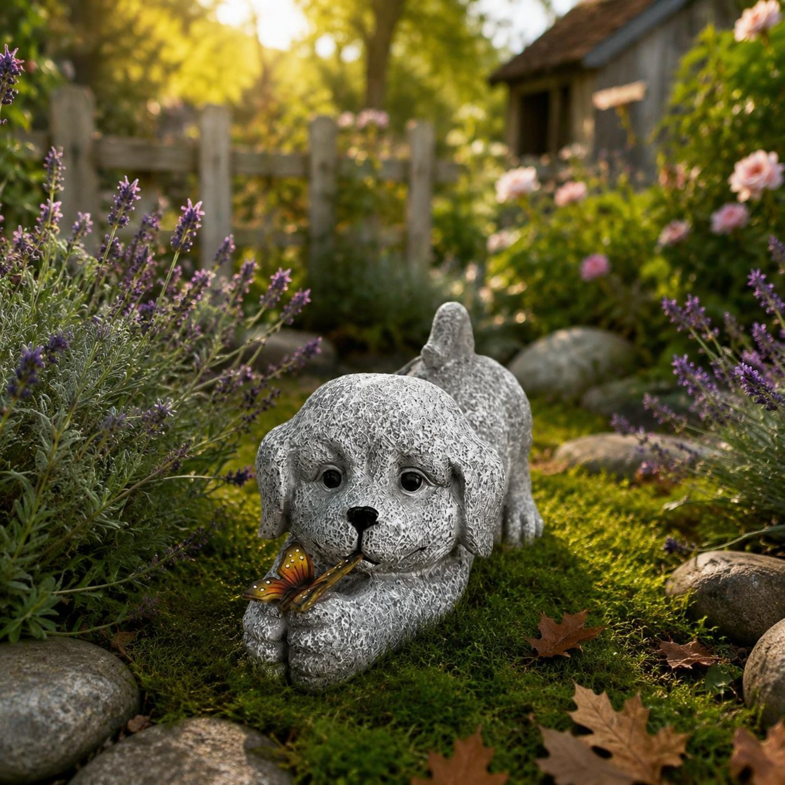 Solar Dog Statue Resin Craft S - Outdoor Lighting Yard Decoration recensie en prijs