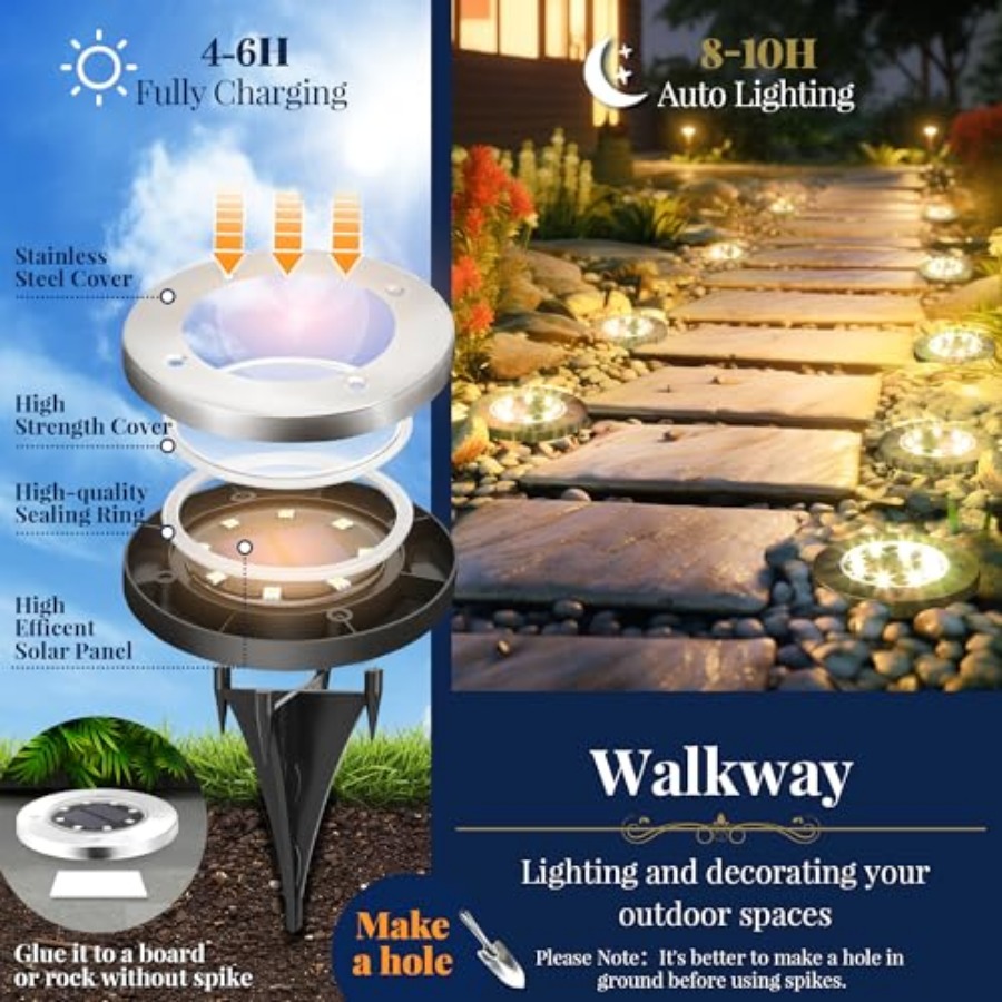 Solar Ground Lights Solar Ligh - Outdoor Lighting And Landscape recensie en prijs
