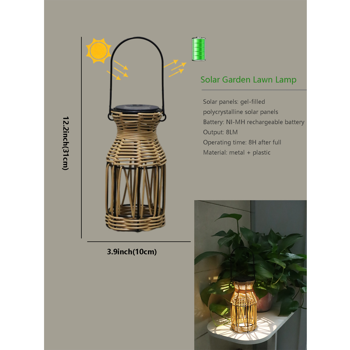 Handgeweven rotan solarlampen, - Outdoor Lighting And Landscape recensie en prijs